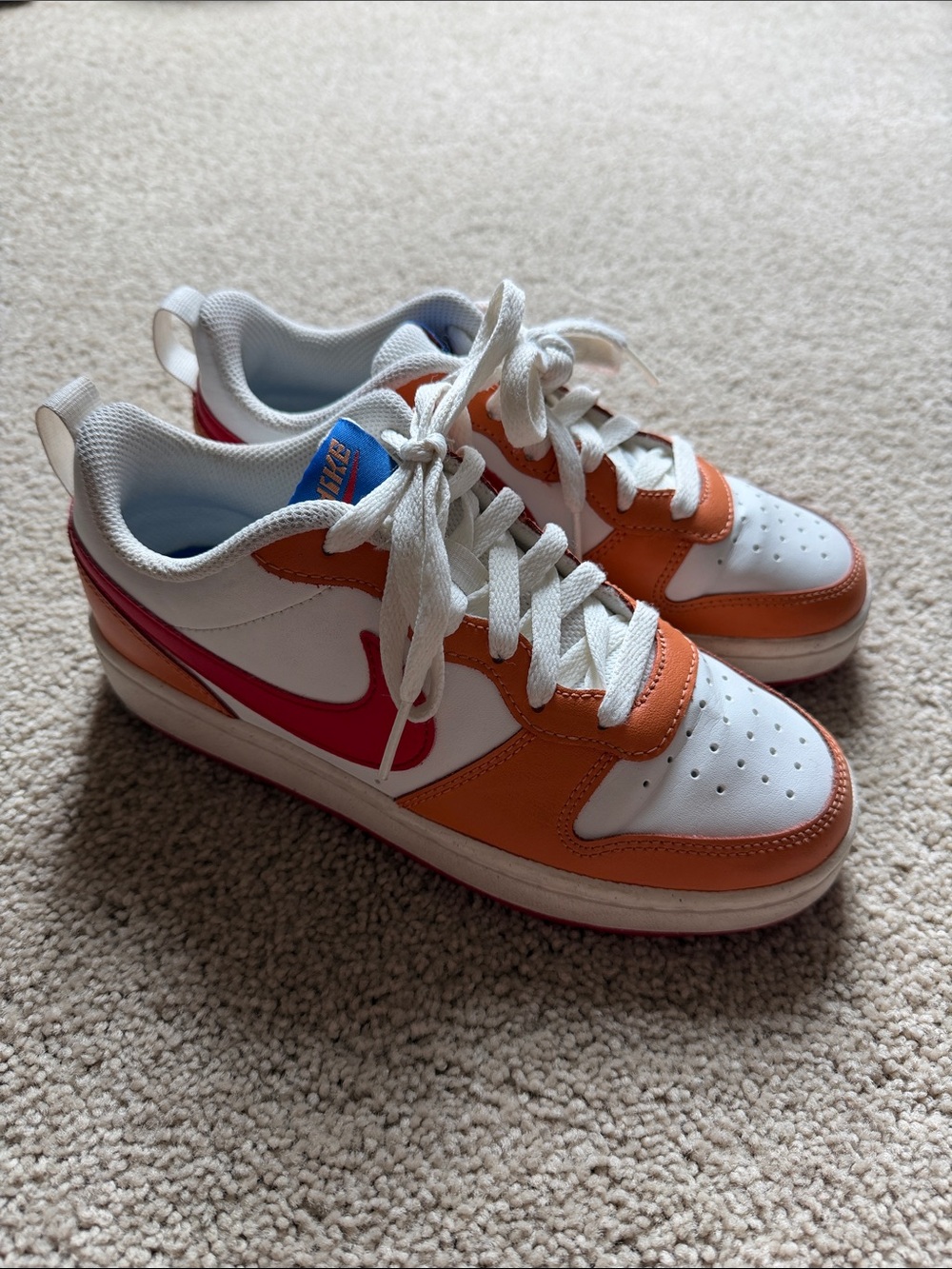 Nike Court Borough Low
 - White, Orange & Blue Hot Curry